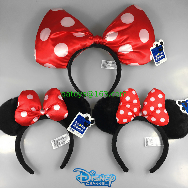 女の子のための方法ディズニーのプラシ天のHairbandのヘッドバンドのヘアピン ミッキー マウスのミニー マウス