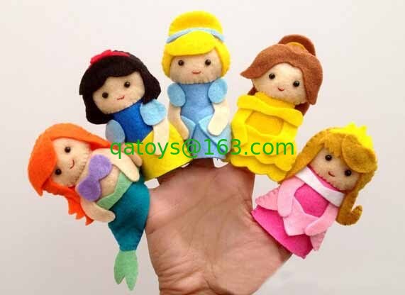 美しい漫画のディズニーの王女 Felt Finger Puppets For の昇進のギフトおよび報酬