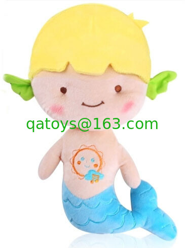 黄色 青 赤 可愛い 赤ちゃんのおもちゃ 小さな美人魚 20cm 25cm