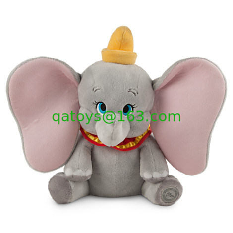 ディズニーの灰色の元のプラシ天は赤ん坊のための Dumbo のぬいぐるみをもてあそびます