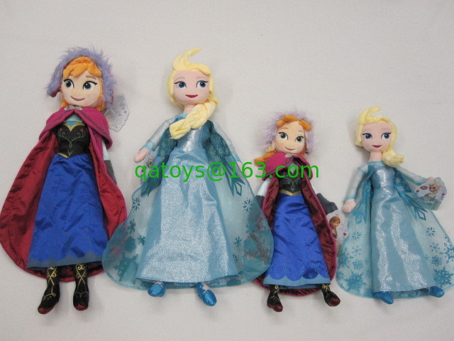 20 インチ紫色の凍らせていたアナおよび Elsa ディズニーのプラシ天のおもちゃの柔らかい漫画によって詰められる人形